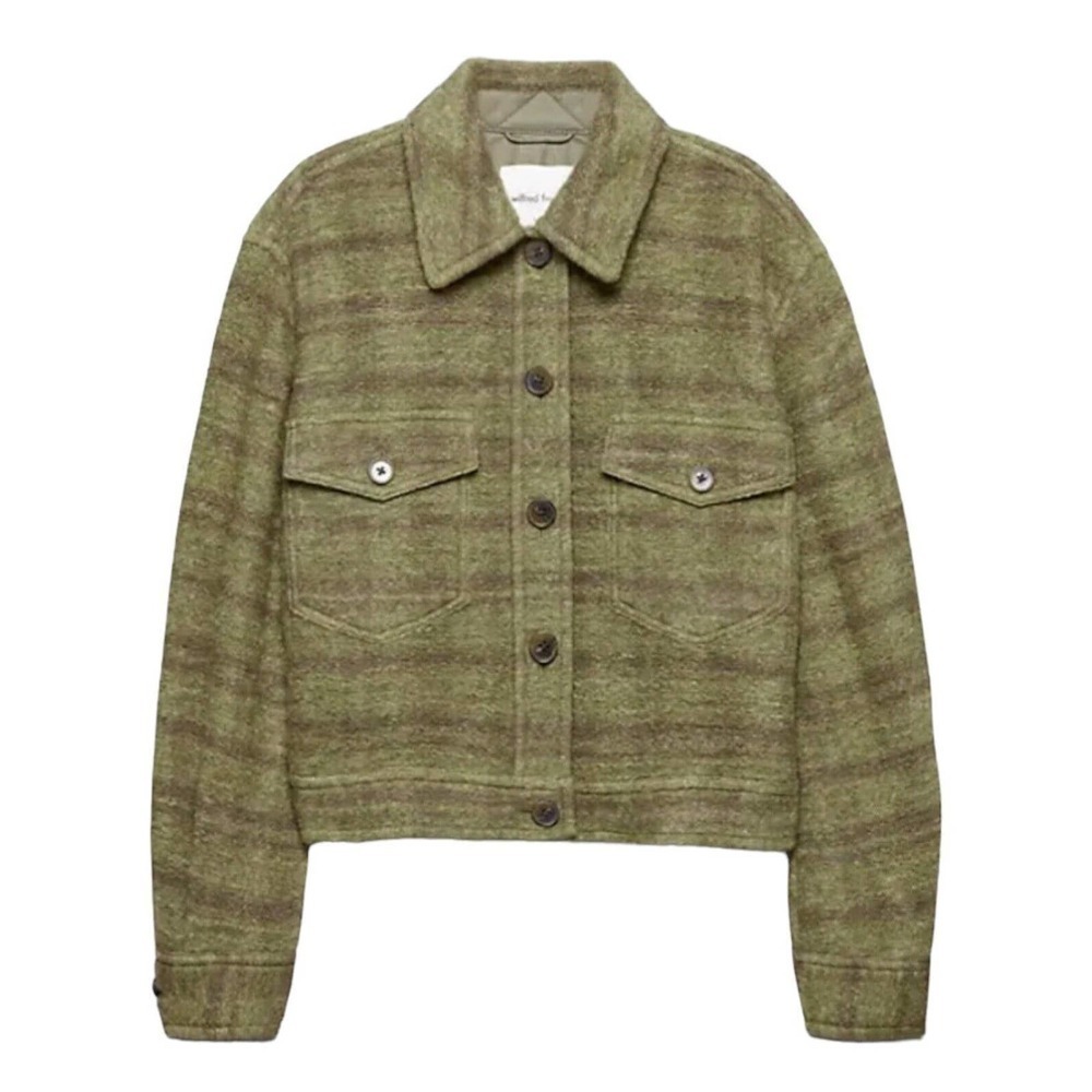 Wilfred Free Ganna Autumn Shirt Jacket Womens Size M Agnes Green Moss $198 NWT - Picture 5 of 16